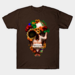 Sugar skull with Butterfly T-Shirt